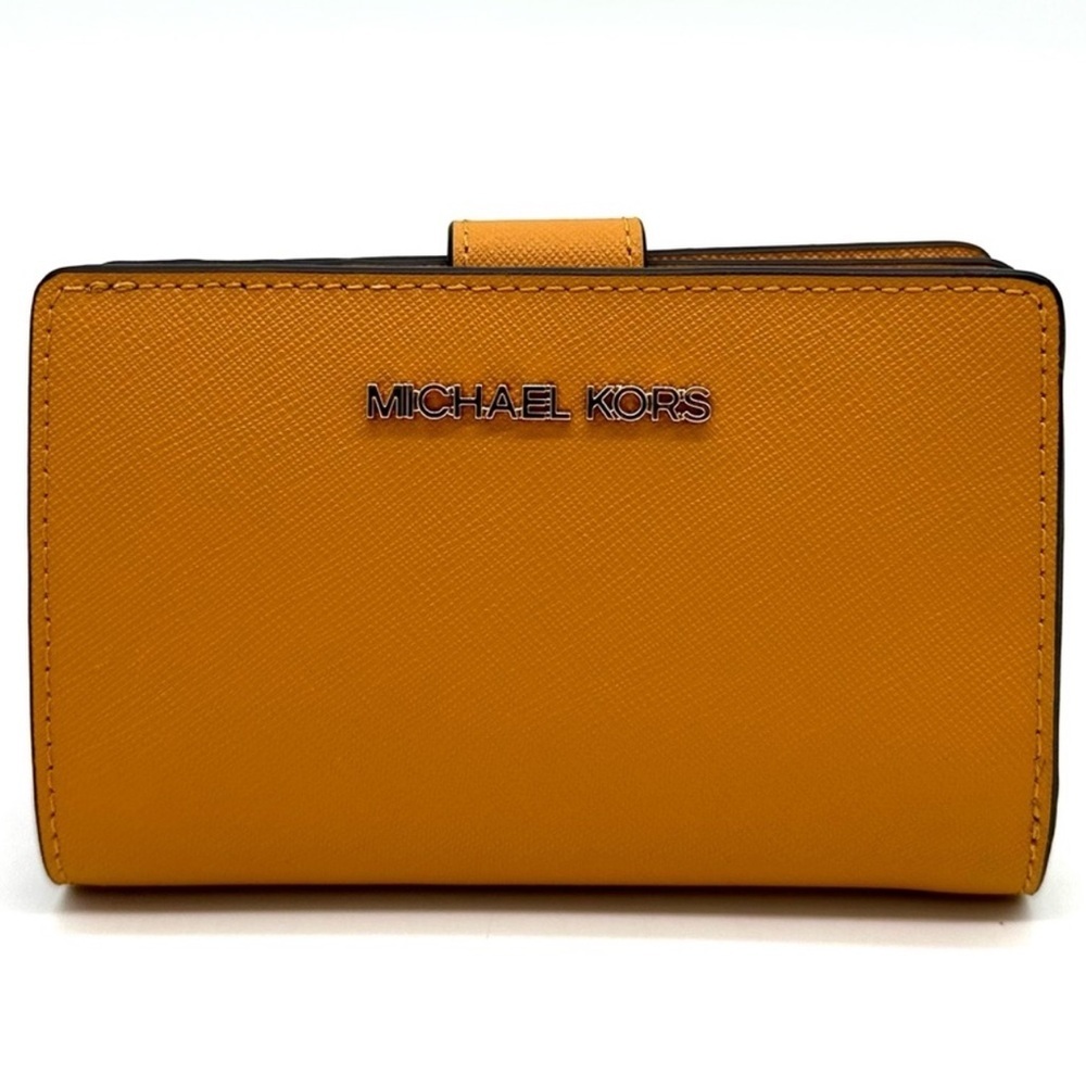 Michael Kors Medium Bifold Zip Chain Wallet Cider - Picture 2 of 8